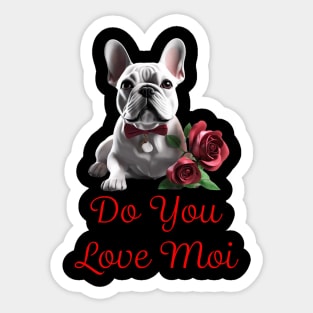 Vday French Bulldog Sticker